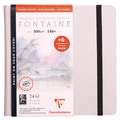 Clairefontaine - Fontaine, Quaderno per acquerello, 21 x 21 cm, quaderno per schizzi, 300 g/m², Include 12 cartoline