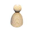 Figure a cono in legno, altezza 28 mm, diametro 14 mm, 1 pz.
