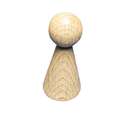 Figure a cono in legno, altezza 37 mm, diametro 15 mm, 8 pz.
