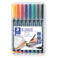 Staedtler - Lumocolor permanent, Set di pennarelli universale, 8 colori, Extra fine, ca 0,4 mm