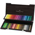 Faber-Castell - Polychromos, set matite colorate in valigetta di legno, 120 matite, set