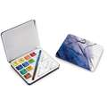 Daler-Rowney - Aquafine Set (acquerelli + pennello), 10 mezzi godet