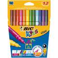 Bic - Kids, Visa, Set di pennarelli colorati, 12 colori