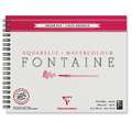 Clairefontaine Fontaine, blocco per acquerello spiralato, grana fina, 24 x 30 cm, 300 g/m², fine (cold pressed), blocco spiralato