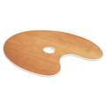Cappelletto - Tavolozza di miscelazione in legno, ovale 25 cm x 35 cm