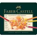 Faber-Castell - Polychromos, Set matite colorate in astuccio di metallo, 24 pz.