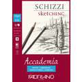 Fabriano - Accademia, Carta per disegno e schizzi, A3, 29,7 x 42 cm, 120 g/m², grana naturale, blocco collato su 1 lato 50 ff.