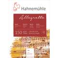 Hahnemühle Allegretto 150g blocco, A4, 21 x 29,7 cm, 150 g/m², fine (cold pressed), blocco collato su 1 lato