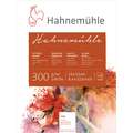 Hahnemühle - 300g blocco acquerello, 24 x 32 cm, 300 g/m², blocco collato su 4 lati, ruvida