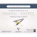 Clairefontaine - Ingres Pastel, blocco per pastello bianco, 24 x 30 cm, 130 g/m², vergata