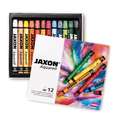 Jaxon - Aquarell, Set di pastelli a cera acquerellabili in scatola di cartone, 12 pz.