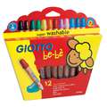 Giotto - Be-bè, Set di matite colorate maxi, 12 matite + 1 temperino