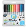 Wonday - MIN'O, Set di pennarelli, Set da 10 Extra Large, punta conica