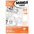 Clairefontaine - Carta per manga, A4, 21 x 29,7 cm, 200 g/m², liscia, Griglia semplice, confezione con 40 fogli