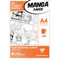 Clairefontaine - Carta per manga, A4, 21 x 29,7 cm, 200 g/m², liscia, Senza griglia, confezione con 40 fogli