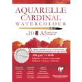 Clairefontaine - Cardinal blocco per acquerello, A5, 14,8 x 21 cm, 300 g/m², grossa|fine, blocco collato su 1 lato