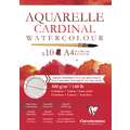 Clairefontaine - Cardinal blocco per acquerello, A4, 21 x 29,7 cm, 300 g/m², grossa|fine, blocco collato su 1 lato