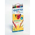 Giotto - Elios Wood Free, Set di matite colorate, Set da 12