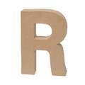 Rayher - Lettere in cartapesta brune, R