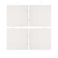 Gerstaecker - Trittico/quadrittico di telai telai, 4 tele a quadrato, spessore 1,7 cm, 20 x 20 cm, 300 g/m²