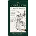 Faber-Castell Castell 9000, set matite di grafite, Set Design, 12 matite