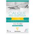 Clairefontaine - Calque, Carta trasparente da lucido, 110 g/m², A3, 29,7 x 42 cm, 1 pezzo, Blocco 40 ff.
