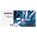 Jaxell - Pastelli morbidi in scatola di cartone, set 12 pz, tonalità grigie