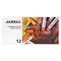Jaxell - Pastelli morbidi in scatola di cartone, set da 12, toni di bruno