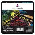Marpa Jansen - Magic Paper Tangle Tiles, Arcobaleno, Quadrato, 8,9 x 8,9 cm, fogli in confezione