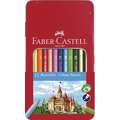 Faber-Castell Set di matite colorate in astuccio di metallo, Set da 12