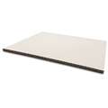 Cartone ondulato, 50 x 65 cm, colore: bianco, spessore: 6,5 mm, Doppia scanalatura, collata su un lato