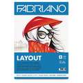Fabriano - Blocco Layout, A4, 21 x 29,7 cm, 75 g/m², 70 ff.