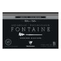 Clairefontaine - Fontaine, Blocco per acquerello nero, 14 x 21 cm, 300 g/m², fine, Blocco collato sui 4 lati con 20 fogli