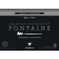 Clairefontaine - Fontaine, Blocco per acquerello nero, 36 x 51 cm, 300 g/m², fine, Blocco collato sui 4 lati con 15 fogli