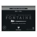 Clairefontaine - Fontaine, Blocco per acquerello nero, 30 x 40 cm, 300 g/m², fine, Blocco collato sui 4 lati con 15 fogli
