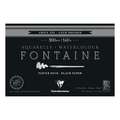 Clairefontaine - Fontaine, Blocco per acquerello nero, 10 x 15 cm, 300 g/m², fine (cold pressed), Blocco collato sui 4 lati con 20 fogli