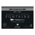 Clairefontaine - Fontaine, Blocco per acquerello nero, 14 x 26 cm, 300 g/m², fine, Blocco collato sui 4 lati con 15 fogli