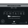 Clairefontaine - Fontaine, Blocco per acquerello nero, 48,3 x 63,5 cm, 300 g/m², fine, Blocco collato su 1 lato con 12 fogli