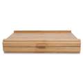 Gerstaecker - Box in bambù per pastelli, 2 cassetti, 40 cm x 25 cm x 5,5 cm