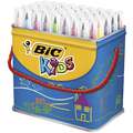 Bic - Kids, Visaquarelle, Pennarelli con punta a pennello, Set da 48