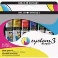 Daler-Rowney System 3 - Set colori acrilici, Tb. 6 x 22 ml
