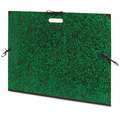 Clairefontaine Annonay, cartella portadisegni verde-nera, int. 50 x 70 cm - est. 59 x 72 cm, Con 3 nastri + maniglia