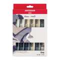 Talens - Amsterdam Standard, Set assortiti di 12 colori acrilici, Tonalità di grigio, tubetti 12 x 20 ml