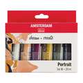 Talens - Amsterdam Standard, Set assortiti da 6 colori acrilici, Ritratto