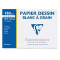 Clairefontaine Papier Dessin Blanc à Grain carta da disegno, 29,7 x 42 cm, 10 ff., liscia|ruvida, 180 g/m²