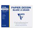 Clairefontaine Papier Dessin Blanc à Grain carta da disegno, 29,7 x 42 cm, 10 ff., liscia|ruvida, 224 g/m²