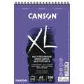 Canson - XL, Carta universale Mixed Media, A5, 14,8 x 21 cm, 300 g/m², opaca, blocco spiralato