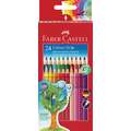 Faber-Castell - Colour Grip 2001, Set di matite colorate acquerellabili, 24 matite in scatola di cartoncino