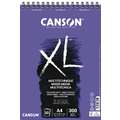 Canson - XL, Carta universale Mixed Media, A4, 21 x 29,7 cm, 300 g/m², opaca, blocco spiralato