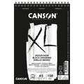 Canson - XL, Blocco di carta da disegno nera Dessin Noir, A5, 14,8 x 21 cm, 150 g/m², liscia|grossa